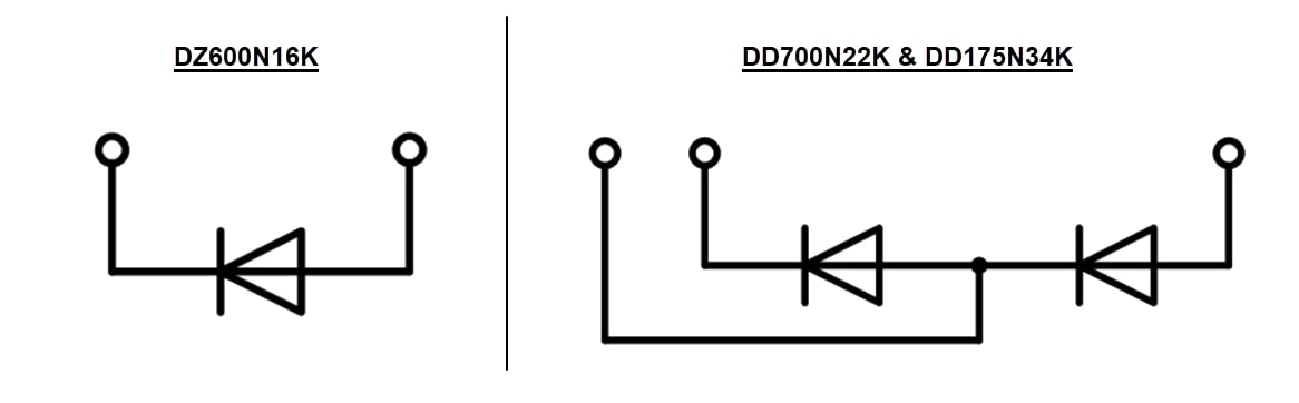 应用电路图 - Infineon Technologies 50和60mm Power Block整流器二极管